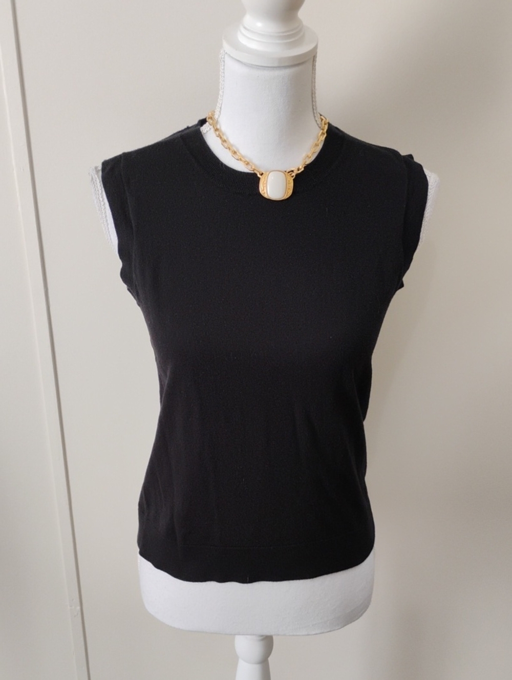 J. Crew Black Sleeveless Knit Shell